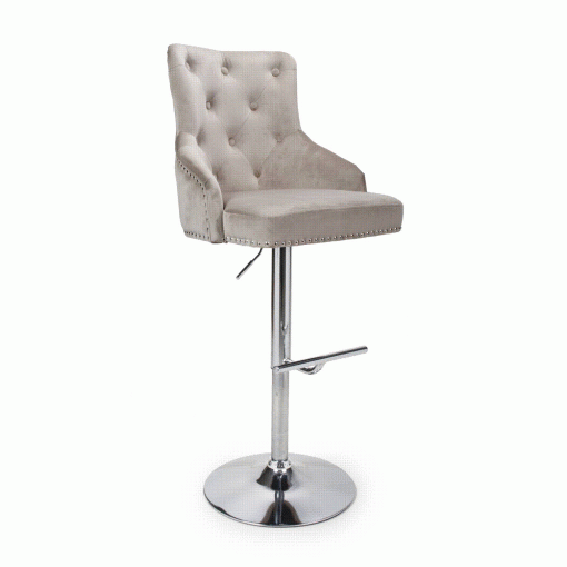 Velvet Bar Stool - Image 4