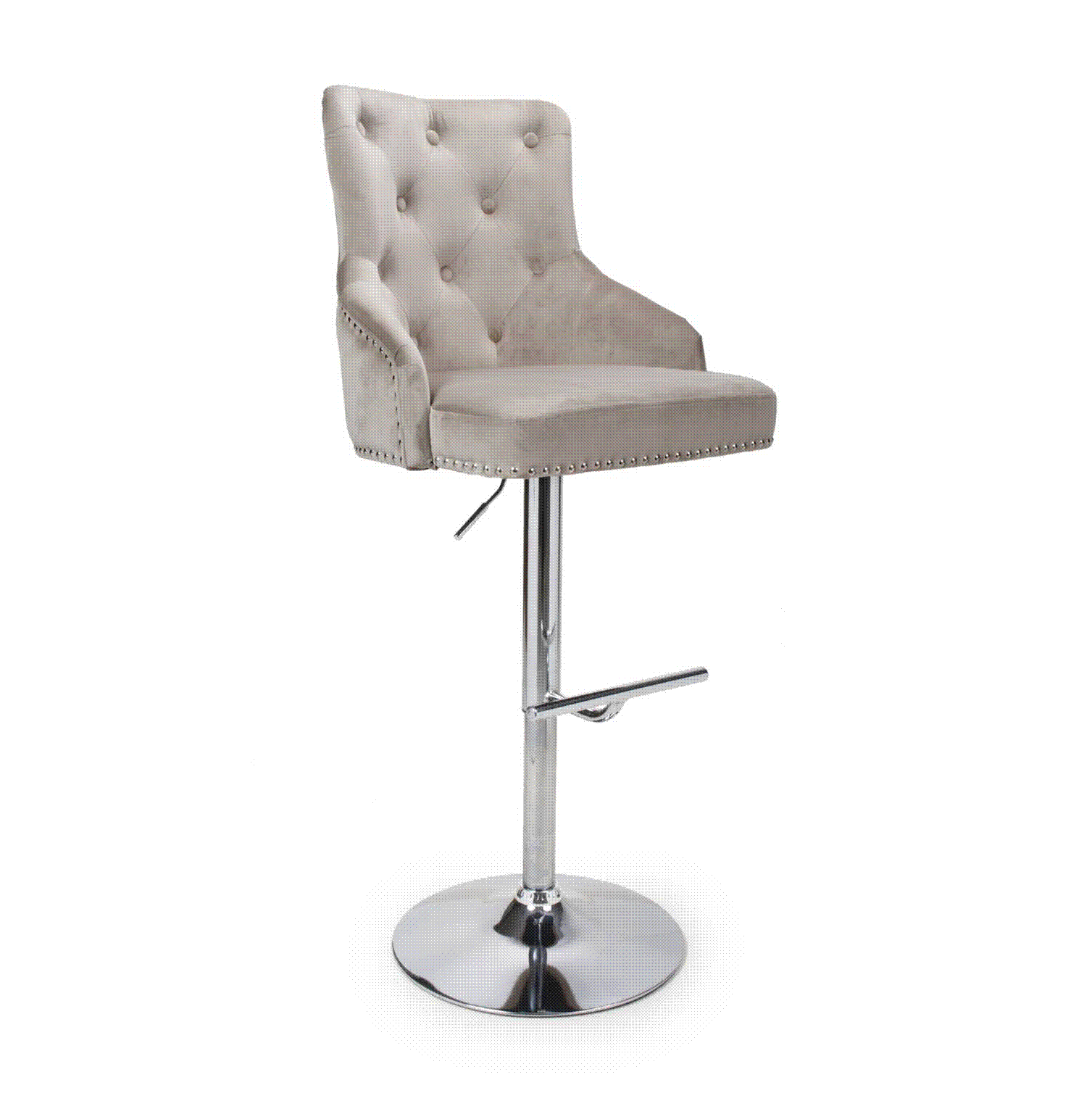 Velvet Bar Stool - Image 4
