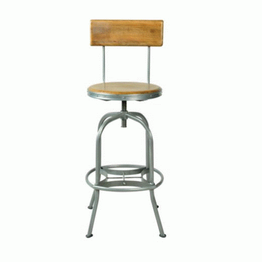 Engineered Bar Stool With Back
