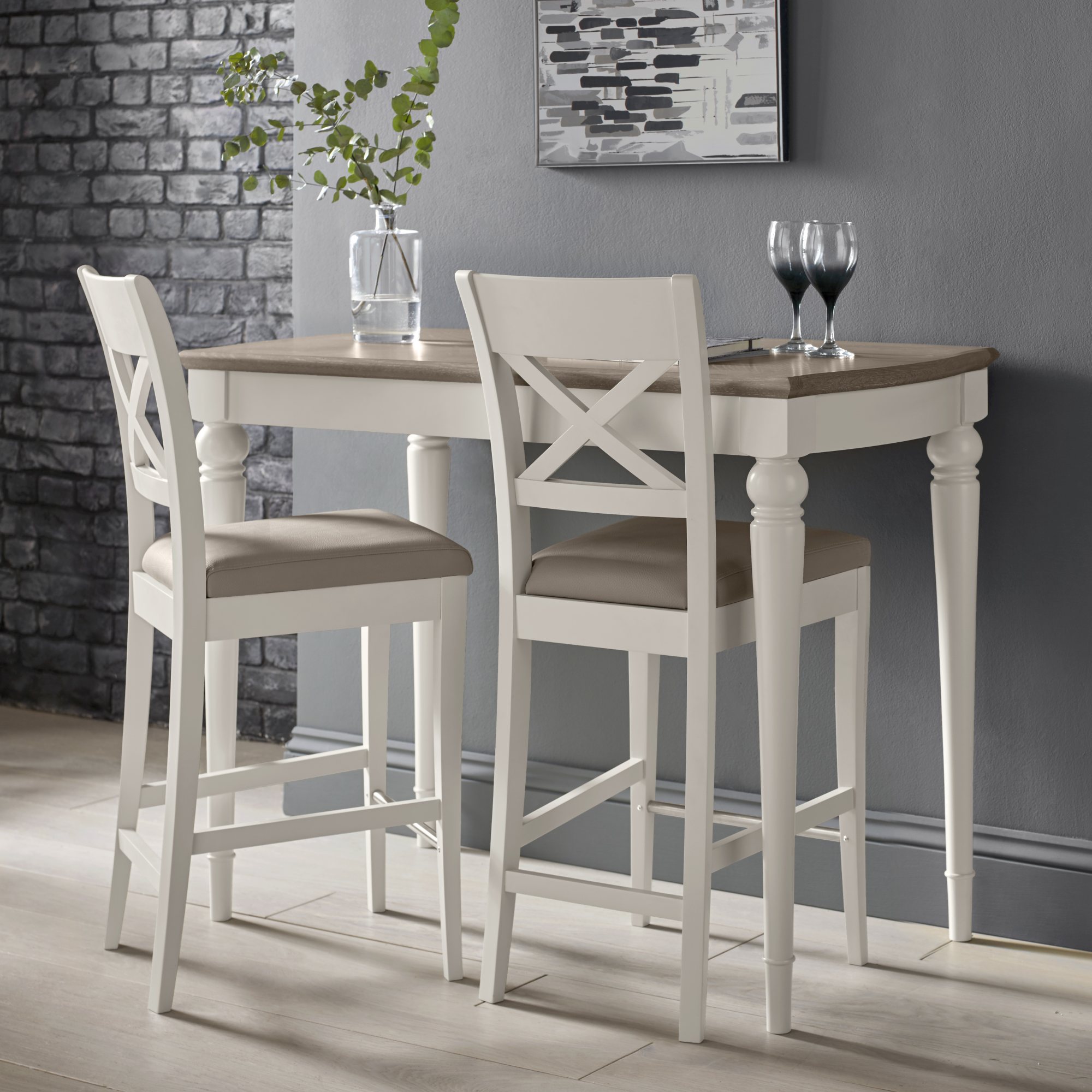 Geneva Cross Back Bar Stool - Image 2