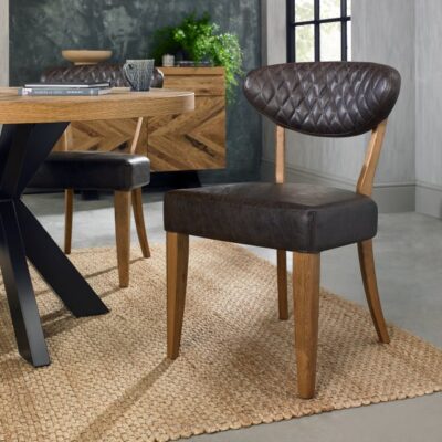 Alternative view of Elite Brown Upholstered Dining Chair