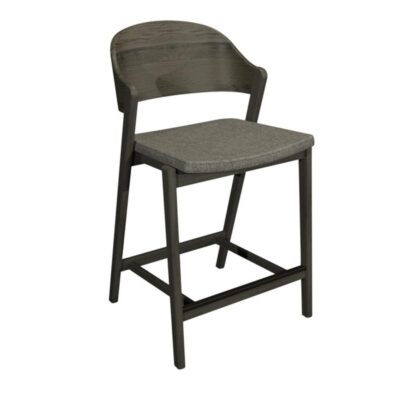 Valley Grey Fabric Bar Stool