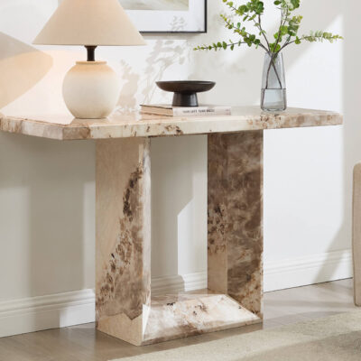 Alternative view of Creed Mocha Console Table