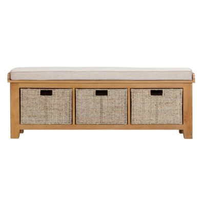 Kingston Hall Bench with Baskets