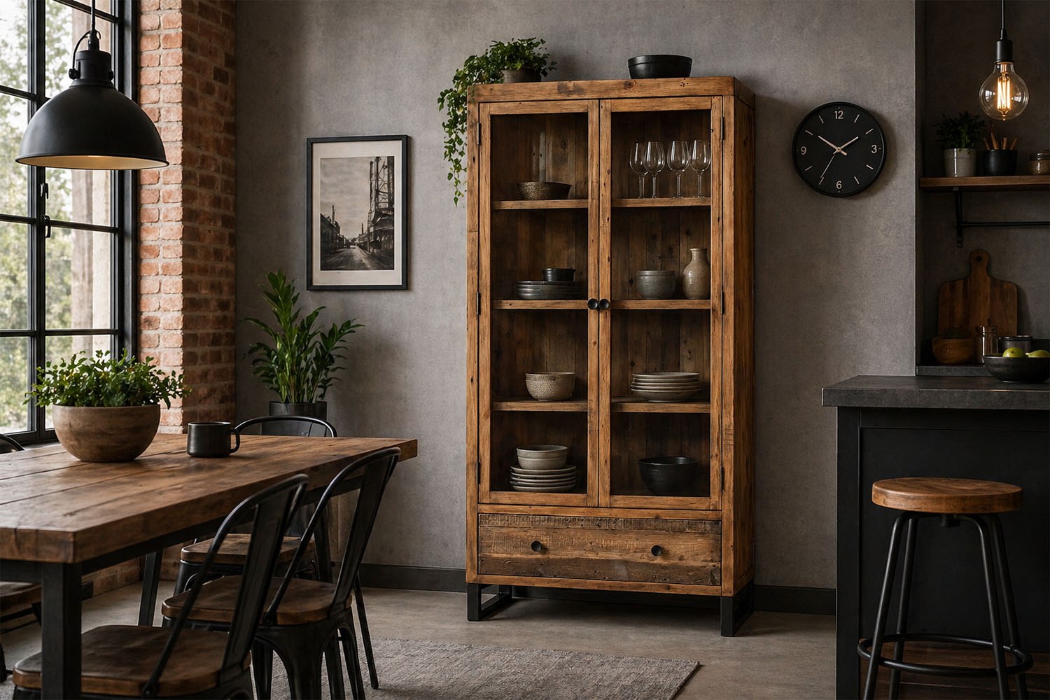 Reclaimed Lamp Table - Image 3